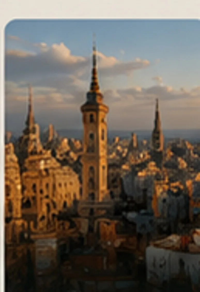 Istanbul skyline at golden hour