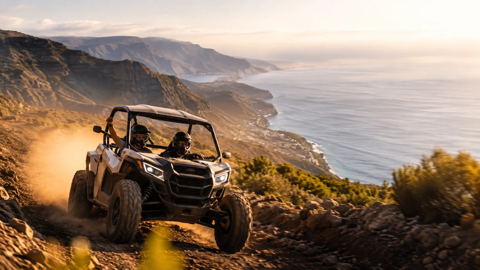 Editorial visual of an off-road buggy adventure in Madeira